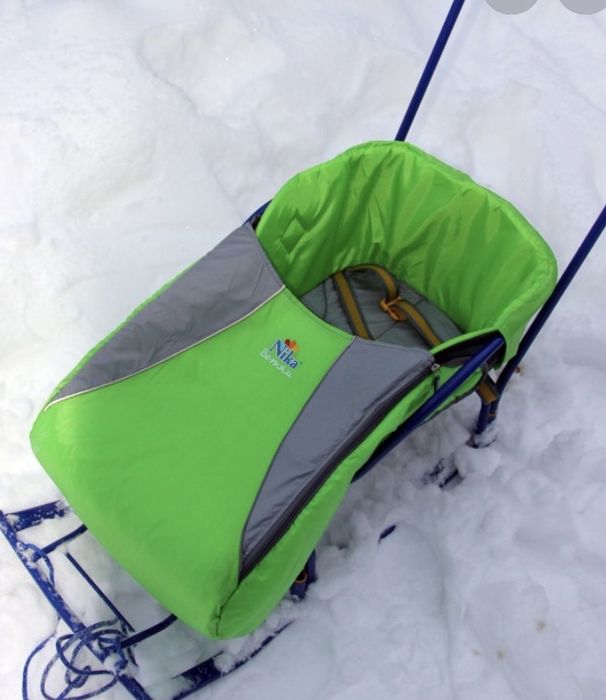 Санки с колесиком с чехлом