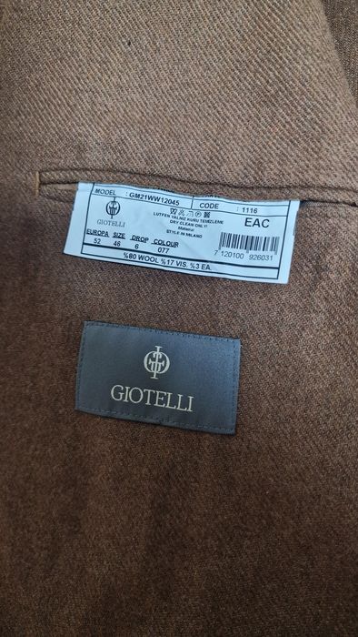 Новый шерстяной пиджак GIOTELLI