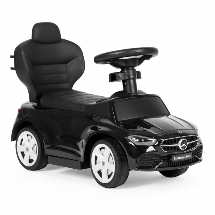 Детска кола Mercedes C CLASS, Multistore, с предпазна бариера, черна, 3 в 1