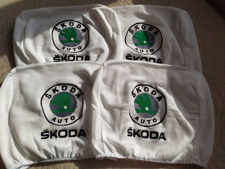 Калъфи за подглавници на автомобил- бродирани. Налични и в бяло.