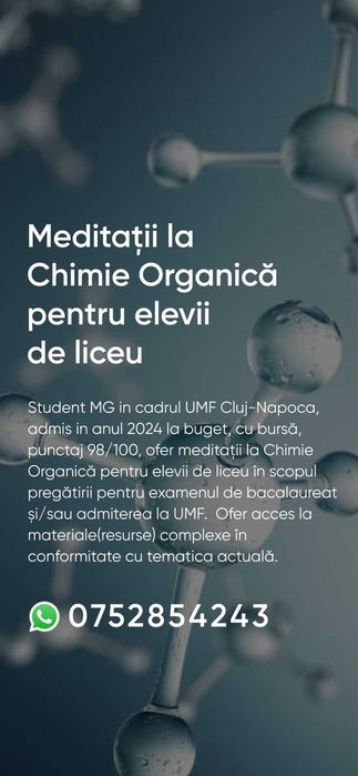 Meditații Chimie Organică – Bacalaureat și Admitere Medicină / Medicină Dentară