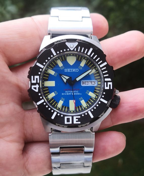 Ceas automatic Seiko Monster Mod Prospex Diver bratara metalica