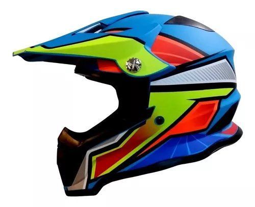 Ендуро каска №3826 YELLOW/BLUE