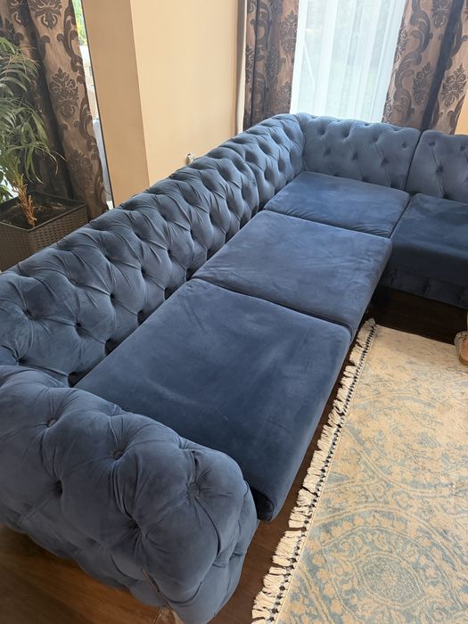 Vand coltar chesterfield catifea premium Divani& Sofa