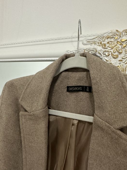 Дамско палто бежово/ кафяво