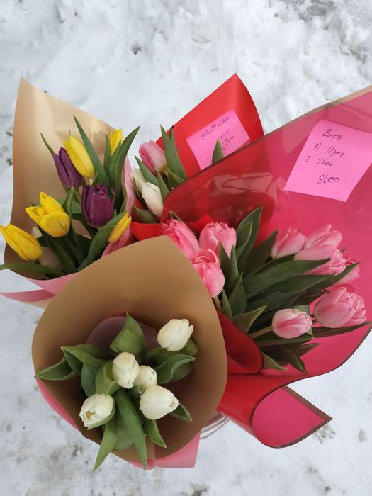 Тюльпаны с оформлением