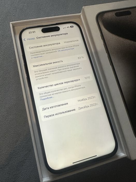 Iphone 15 pro 128 гб 83%