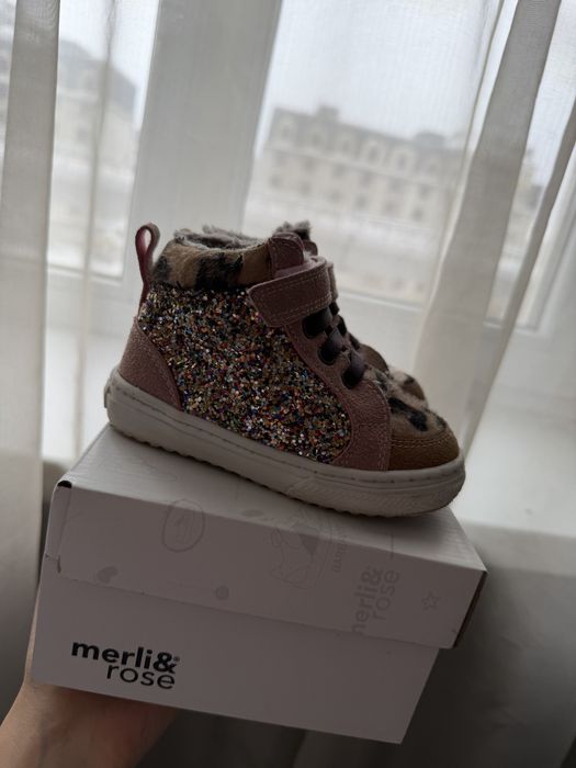 Утепленные ботинки Merli & Rose, р. 23 леопард + глиттер
