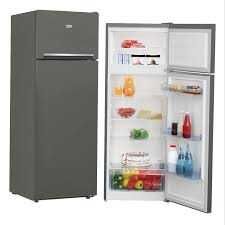 Нов хладилник с горна камера Beko 144 см инокс