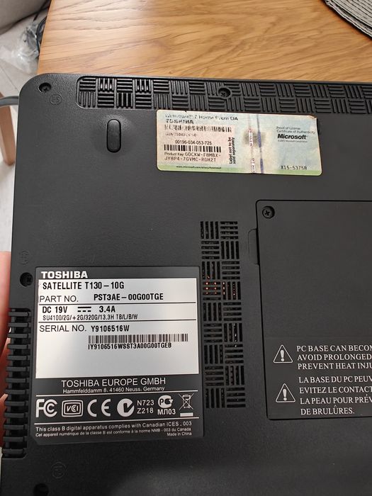 Лаптоп Toshiba T130