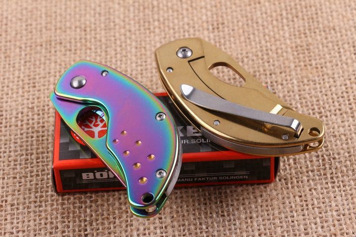 Уникално Малко Сгъваемо Ножче Нож Хамелеон пеперуда Boker ножка