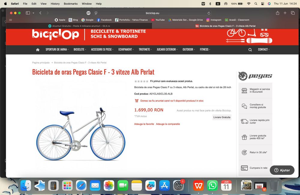 Bicicleta oras Pegas