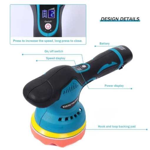 НЕМСКА Полираща Машина, 380W, Комплект От 20 бр Подложки + ЛЕД ФЕНЕР