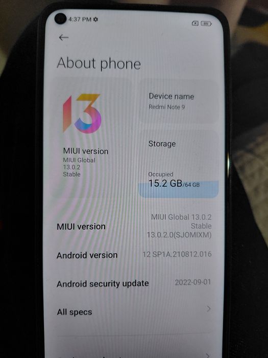 Продаю смартфон Redmi note 9