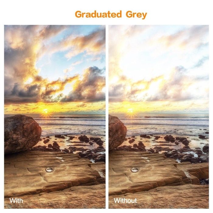 Комплект 13 филтъра 2 конвертора UV CPL FLD 3 градиентни 3 ND + сенник