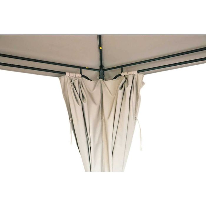 Pavilion CORT Foisor Patrat Impermeabil Evenimente Gradina Curte Terasa Maro Bej + Pereti Laterali 3 x 3 x 2.8 metri Livrare GRATUITA HR