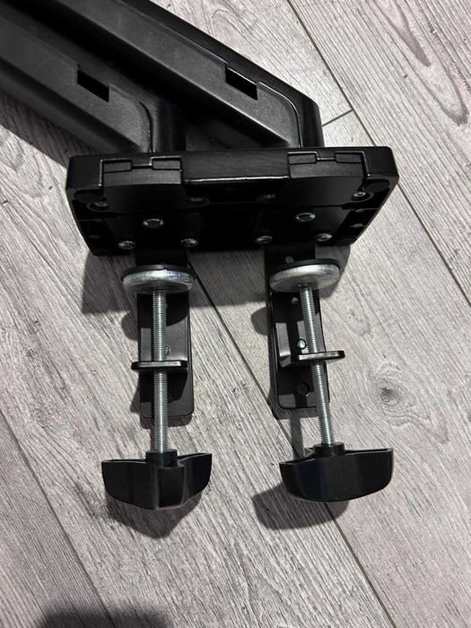 Suport birou 2 monitoare Serioux MM902, gas spring, 10”-27”, Negru