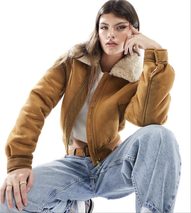 MANGO зимно късо  яке цвят горчица