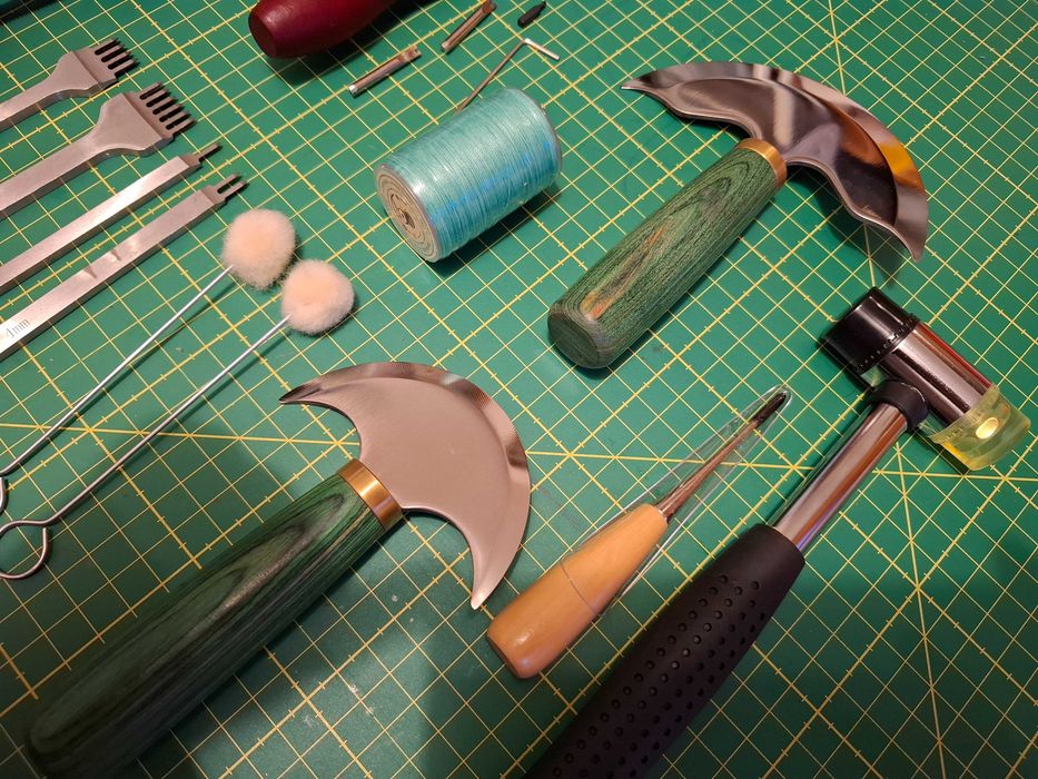 Set profesional burnisher electric pielarie, curele, piele + unelte