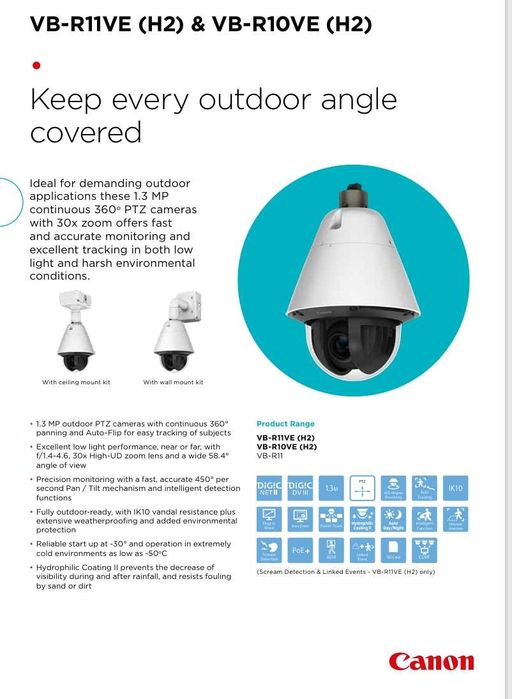 Camera VB-R11VE Profesionala supraveghere a costat 3300euro