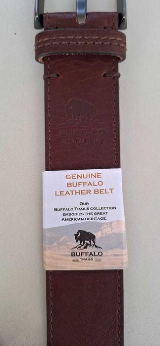Колан от естествена бизонска кожа Buffalo Trails