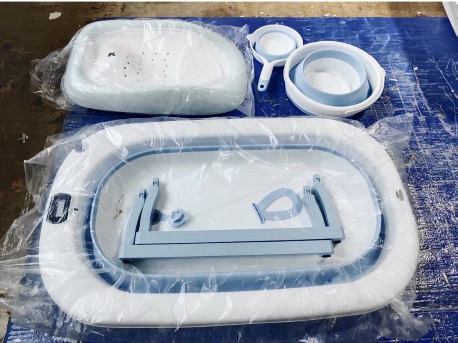 Ванна 4 в 1 складная 75×45 см с горкой и аксессуарами