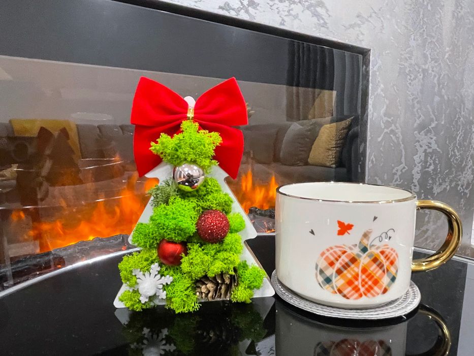 Коледна декорация със скандинавски мъх