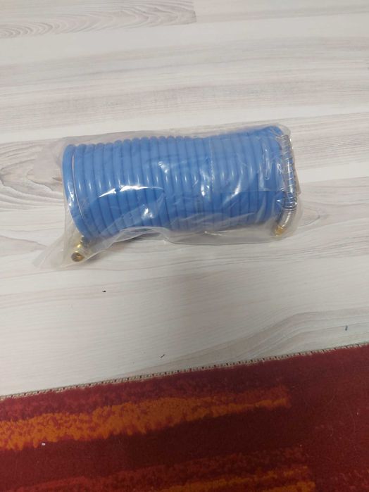 Furtun spiralat din nylon 3/8 inch cu cuplaj 5 m  RIEGLER