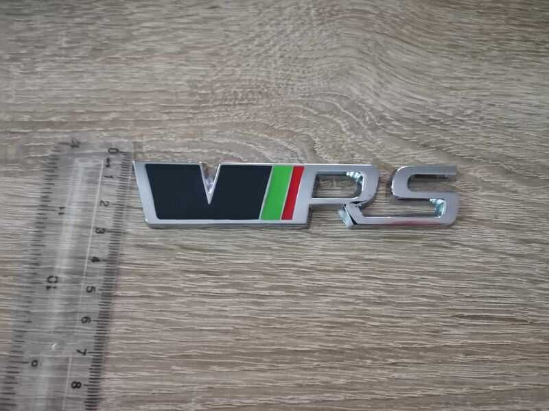 Skoda VRS шкода ВРС надпис черно със сребристо
