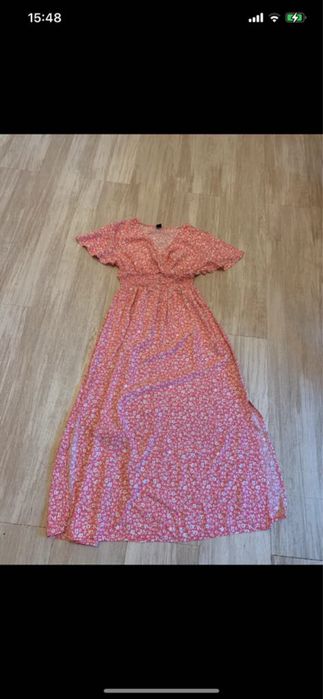 Rochită roz cu model floral