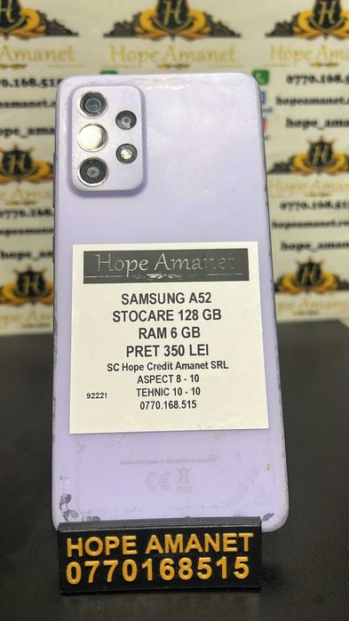 Hope Amanet P3 SAMSUNG A52 128GB / 6GB RAM