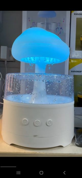 Увлажнитель воздуха с аромадиффузором дождик с колонкой  Bluetooth