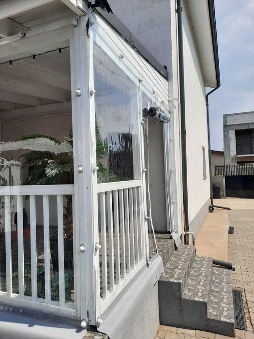 Inchidere terasa cu folie transparenta/rulou simplu /rulou casetat