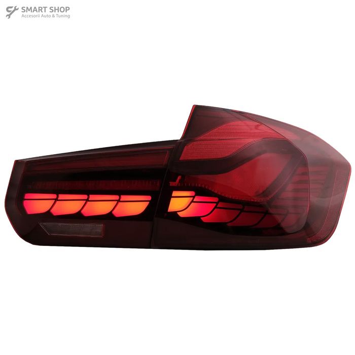 Stopuri OLED compatibil cu BMW Seria 3 F30 (2011-2019) F35 F80 Rosu Clar M4 Design cu Semnal Dinamic Secvential
