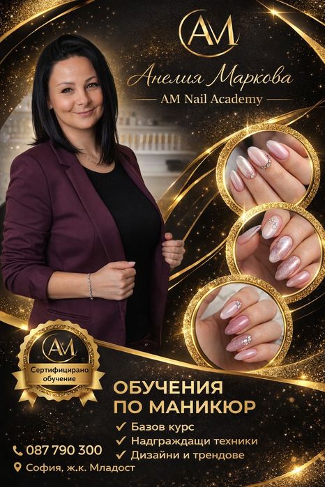 Базово обучение-мсникюр,педикюр и ноктопластика