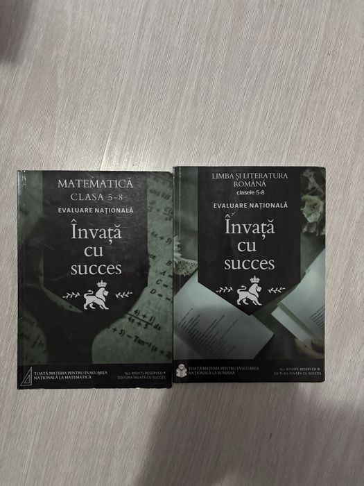 Carti de matematica + romana invata cu succes