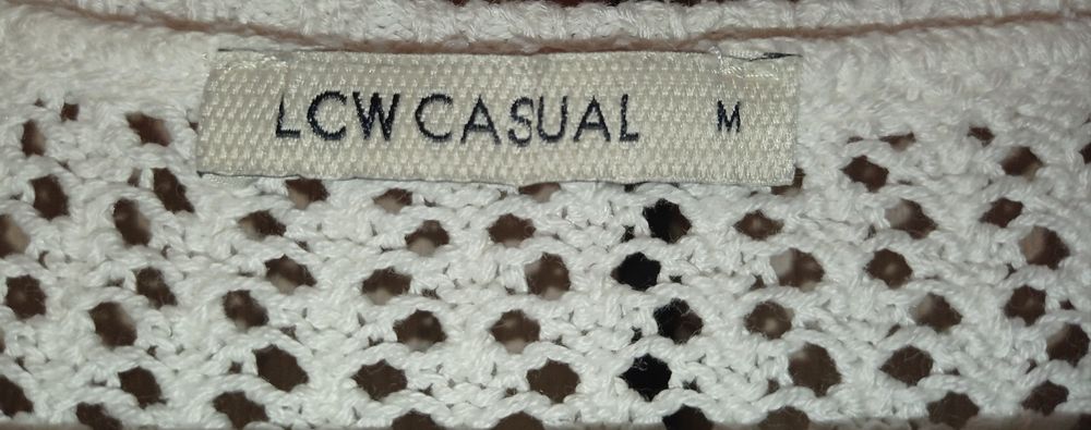 Cardigan alb tricotat cu mânecă lungă