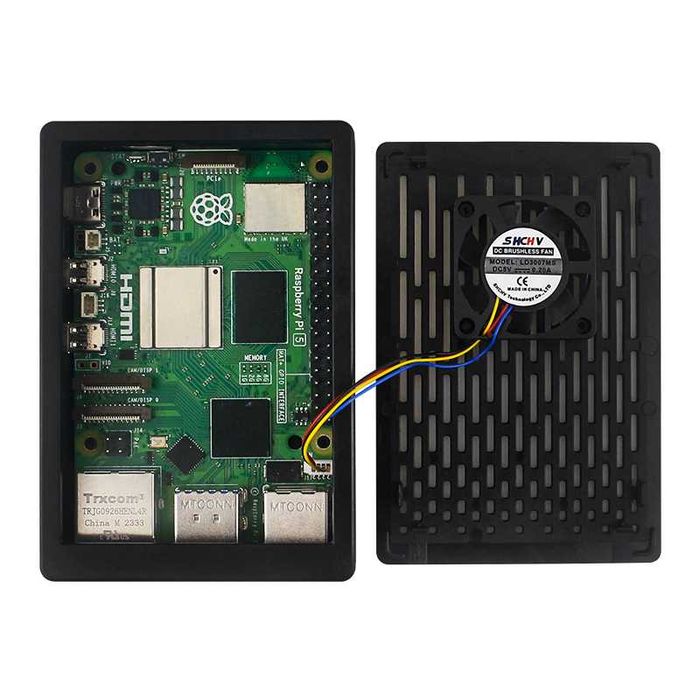 Carcasa Raspberry Pi4 cu ventilator inclus.