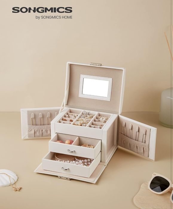 Заключваща се кутия за бижута Songmics