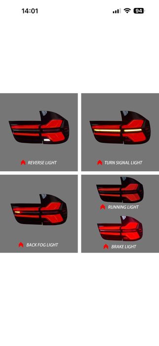 Нови ЛЕД Стопове БМВ Е70 Х5-G05 Визия 07-13г. BMW X5 E70 LED Dynamic