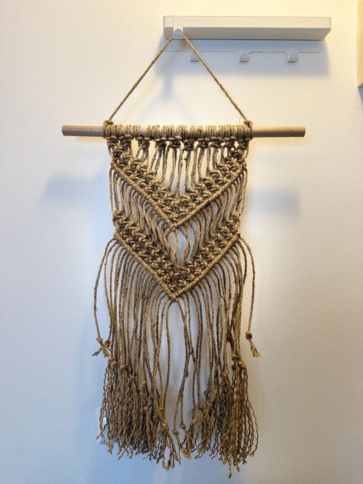 Macrame handmade rustic din iută naturală – decor perete boho