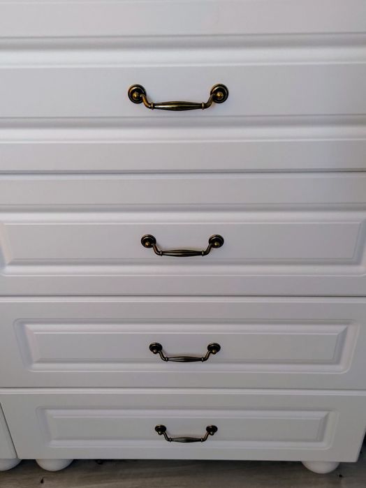 Maner mobila pt. sertar sau usa dulap, metal, antic, satinat, M4x96mm