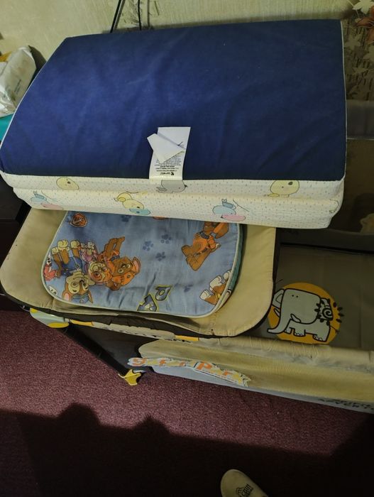 Детска кошара с две нива+матрак