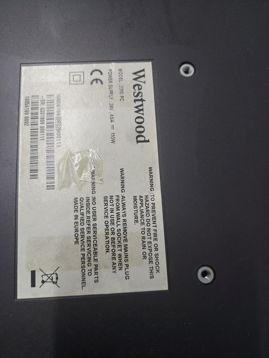 Tv Westwood,56 cm ,pentru piese ,alimentator 24 v ,telecomanda