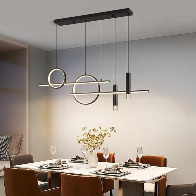 Candelabru modern LED, 120cm, dimabil, cu telecomanda, 60W