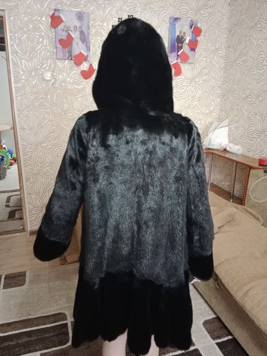 Шуба норковая черный бриллиант.