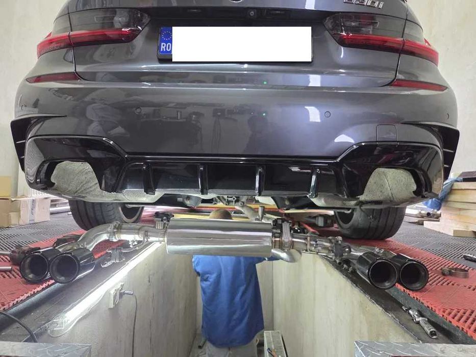 Difuzor Bara Spate M BMW G20 G21 model 340, 340i M look, Negru Lucios