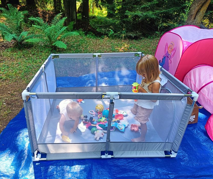 НОВИ! 128х128см Голяма кошара за игра / преграда за бебе заграждение