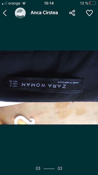 fusta scurta neagra Zara