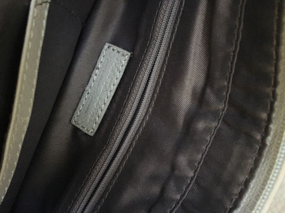 Geanta de piele Marta Ponti, gri
